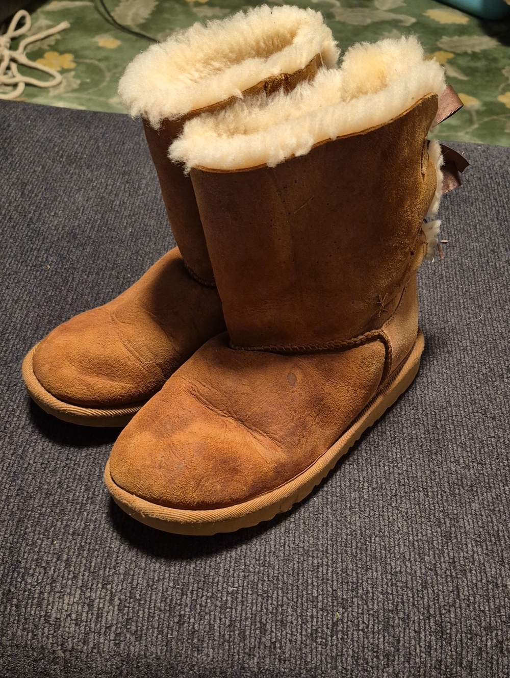 UGG Women's Chestnut Suede Shearling Mid-Calf Boots